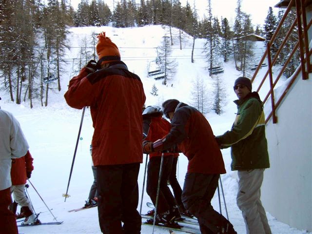 Skiën vanaf de deur van het hotel